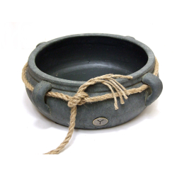 Misa betonowa / gliniana z ozdobnym sznurem Grafit